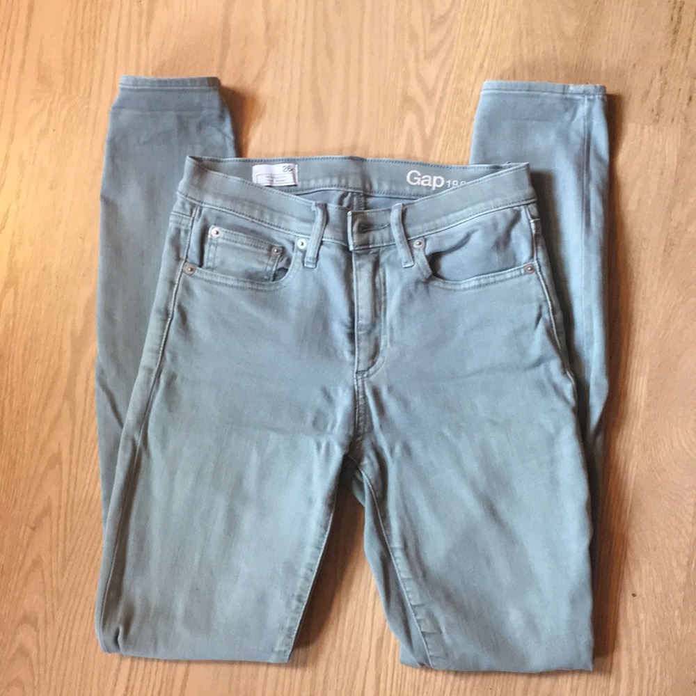 Gap skinny jeans light teal green